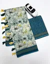 MG 569 Plain Linen Digital Printed Fancy Saree Wholesale Market In Surat
